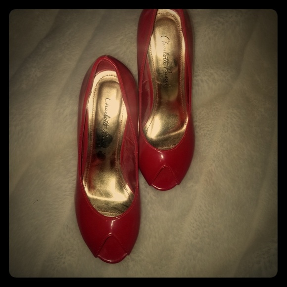 Charlotte Russe Red Heels size 7 - Picture 1 of 3